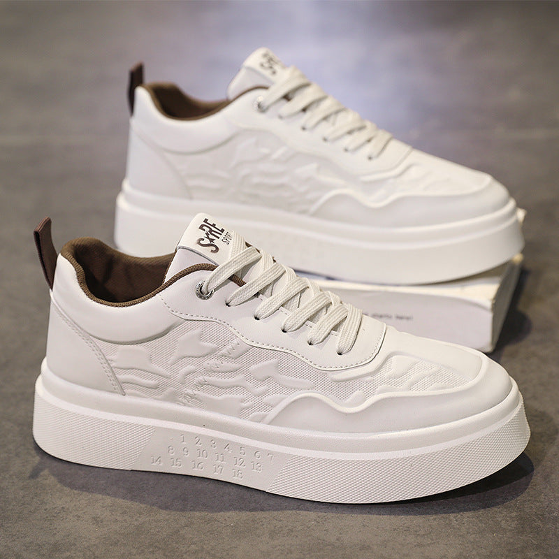 Damen Sneaker Leder Modern mit Logo Stickerei