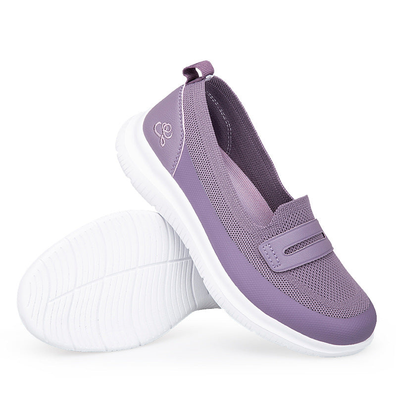 Damen Sneaker Atmungsaktiv Bequem Weiss