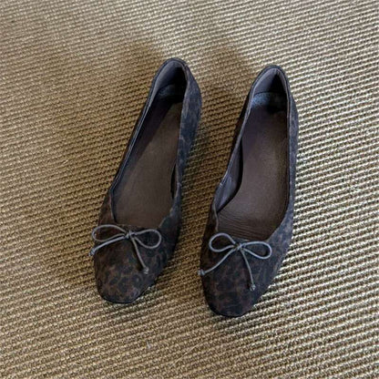 Damen Ballerinas Wildleder Schnürsenkel Weich - Norvielle