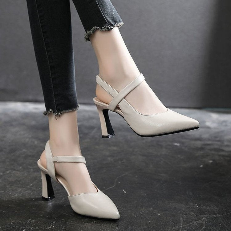 Damen Slingpumps Elegante Absätze Verstellbarer Riemen