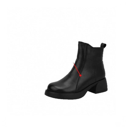 Damen Winterstiefeletten Warm Kuschelig Robust Blockabsatz wird