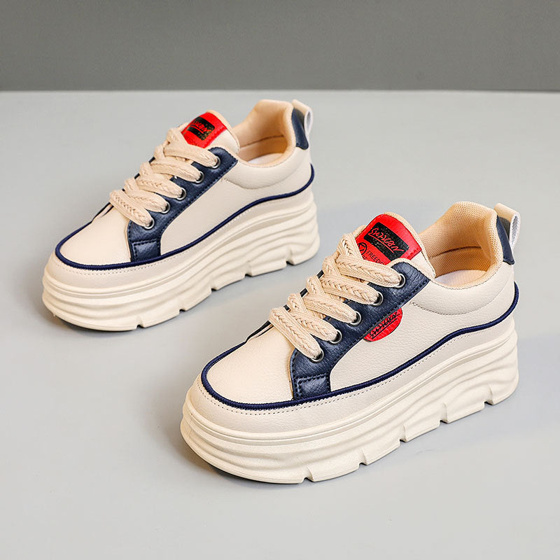 Damen Plateau Sneaker Ergonomisch Bequem