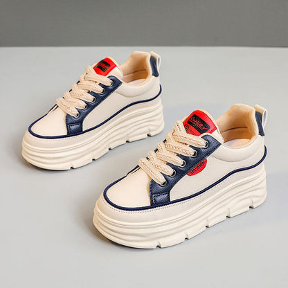 Damen Plateau Sneaker Ergonomisch Bequem