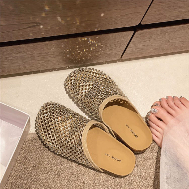Damen Sandalen Glitzernd Sommer Schuhe