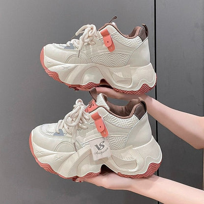 Damen Sneaker Chunky Atmungsaktives Mesh Trendy Sport