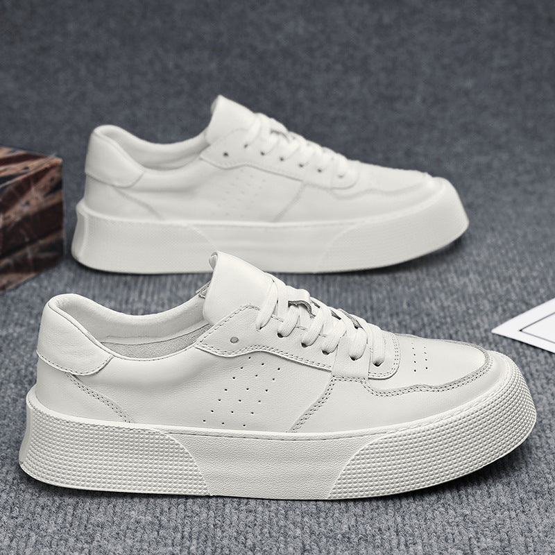Damen Sneaker Leder Plattformsohle