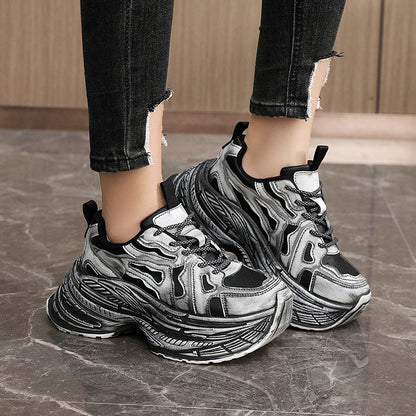 Damen Chunky Sneaker Atmungsaktives Mesh Comfort