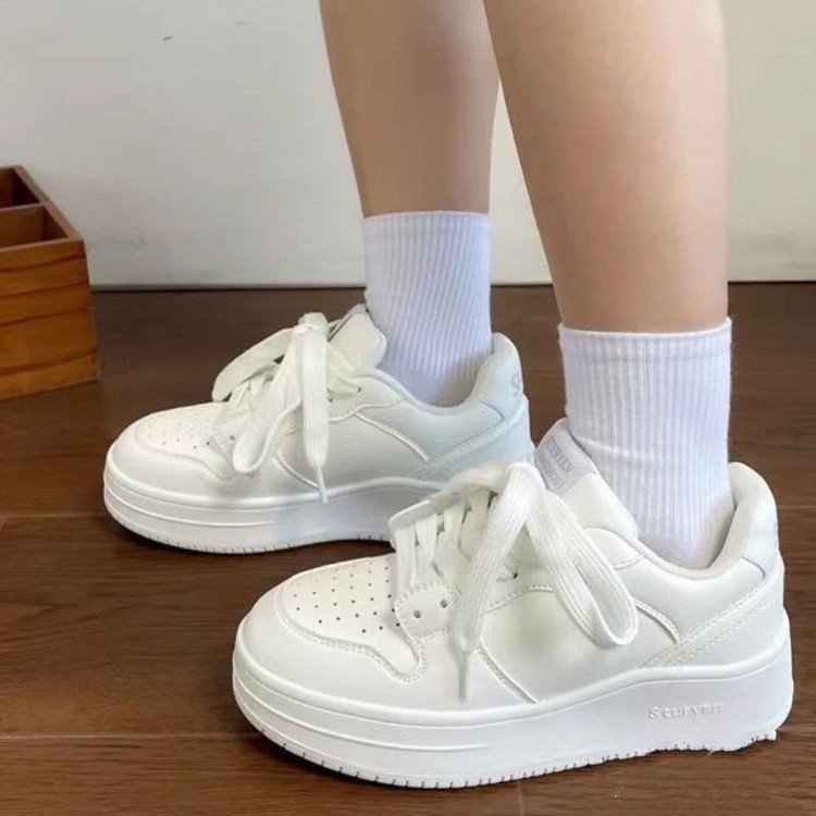 Damen Sneaker Hohe Sohle Weiche Innensohle