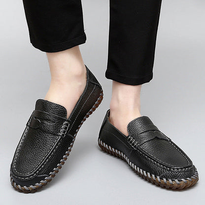 Damen Mokassins Leder Handgenäht Elegantes Design