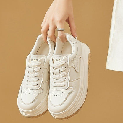 Damen Plateau Sneaker Gepolsterte Sohle