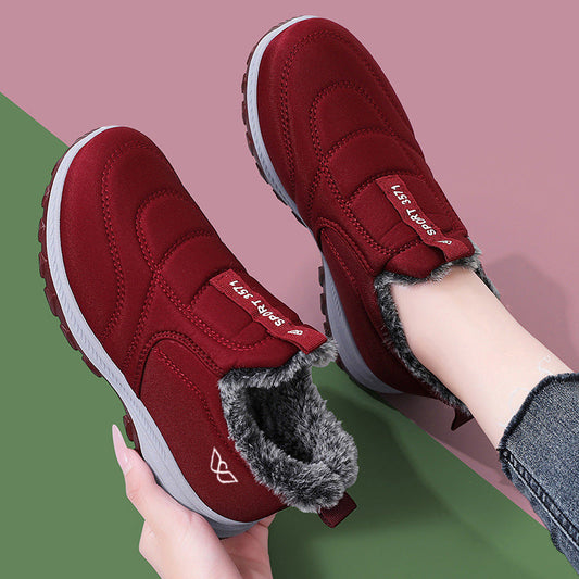 Damen Slip-On Schuhe Gefüttert Bequem Schwarz - Norvielle