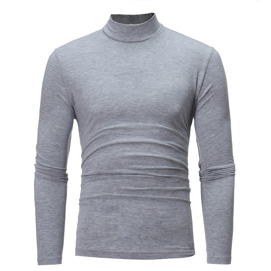 Herren Langarm T-Shirt Modern Slim Fit Kragen