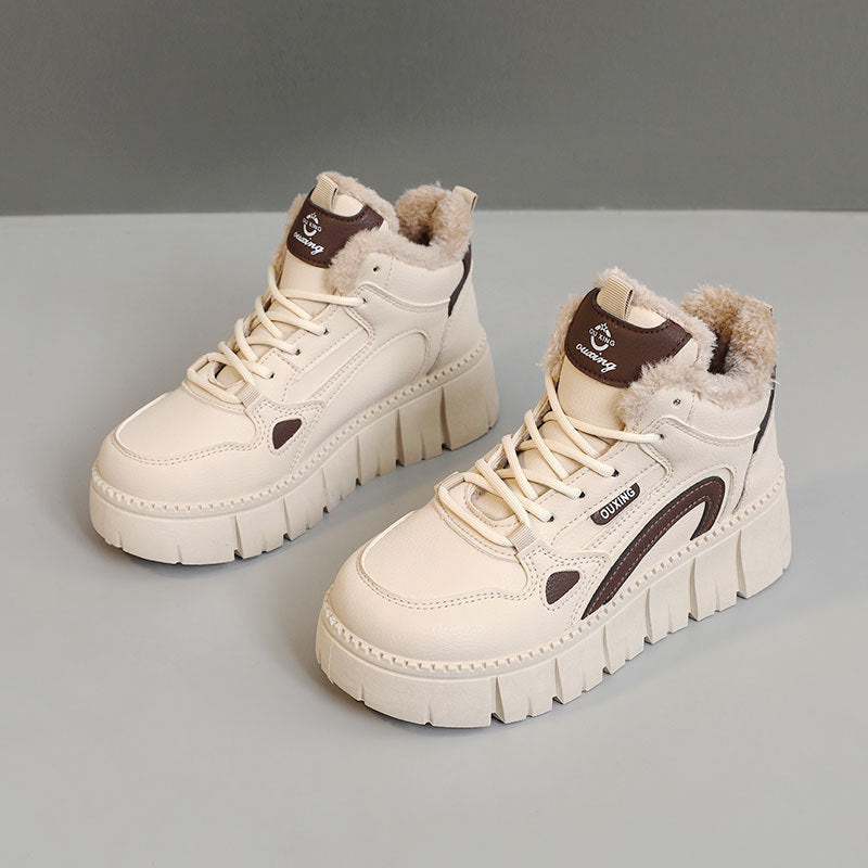 Damen High- Sneaker Plüsch-Innensohle Rutschfest