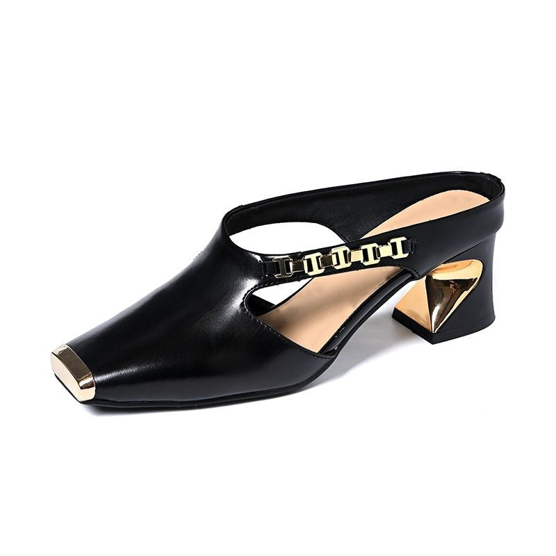 Damen Sling Pumps Blockabsatz