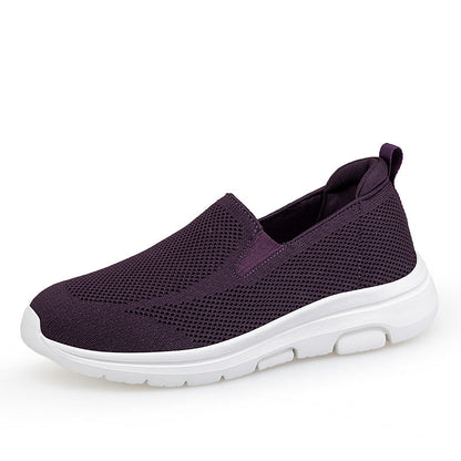 Damen Slip-On Sneaker Atmungsaktives Mesh e Fitnessschuhe