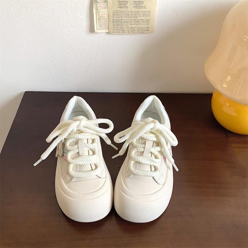 Damen Sneaker mit Sternen Motiv Komfort Plateau Schuhe