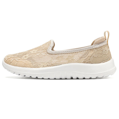 Damen Sneaker Slip-On Weich Spitze Dämpfung