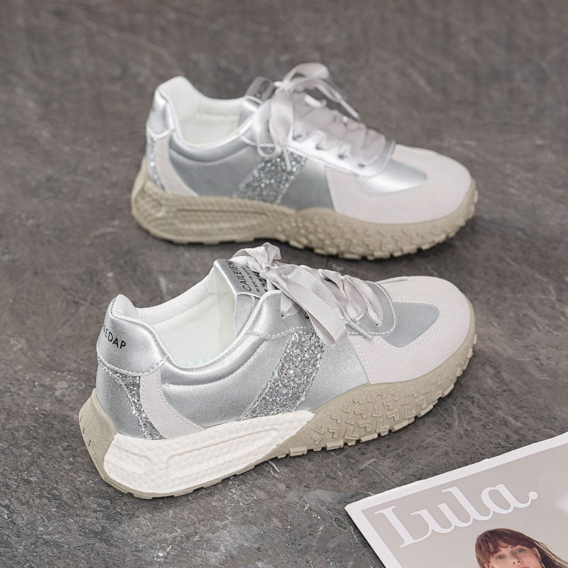Damen Sneaker Glitzernd Sportlich Schuhe
