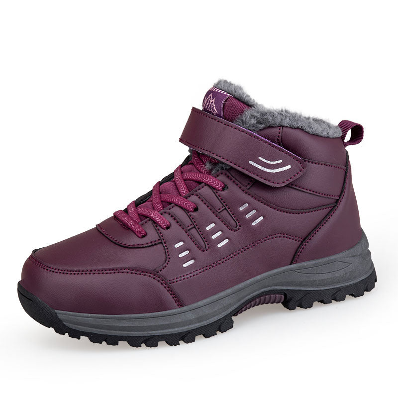 Damen Wanderstiefel Winterfest Isoliert Klettverschluss