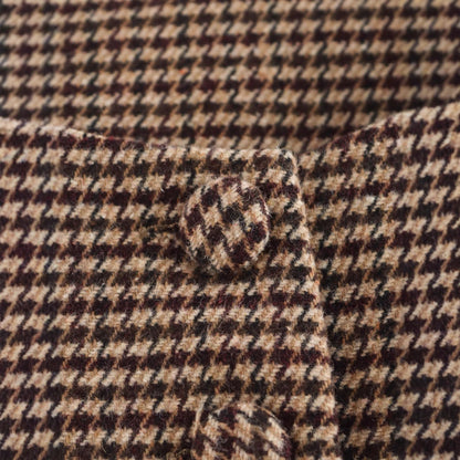 Damen Karo Weste Elegante Knopfleiste
