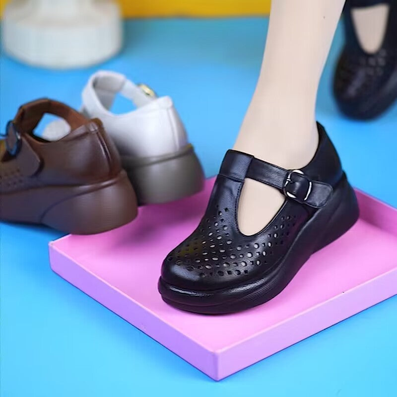 Damen Clogs Atmungsaktiv Bequem Riemchen Schwarz - Norvielle
