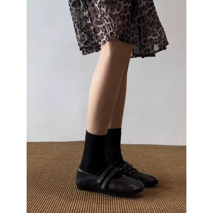 Damen Ballerinas Bequem Doppelriemen Ergonomisch