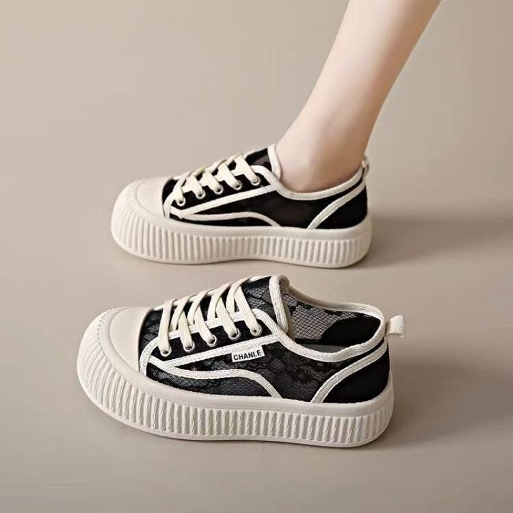 Damen High Heels Plateauschuhe Atmungsaktives Material