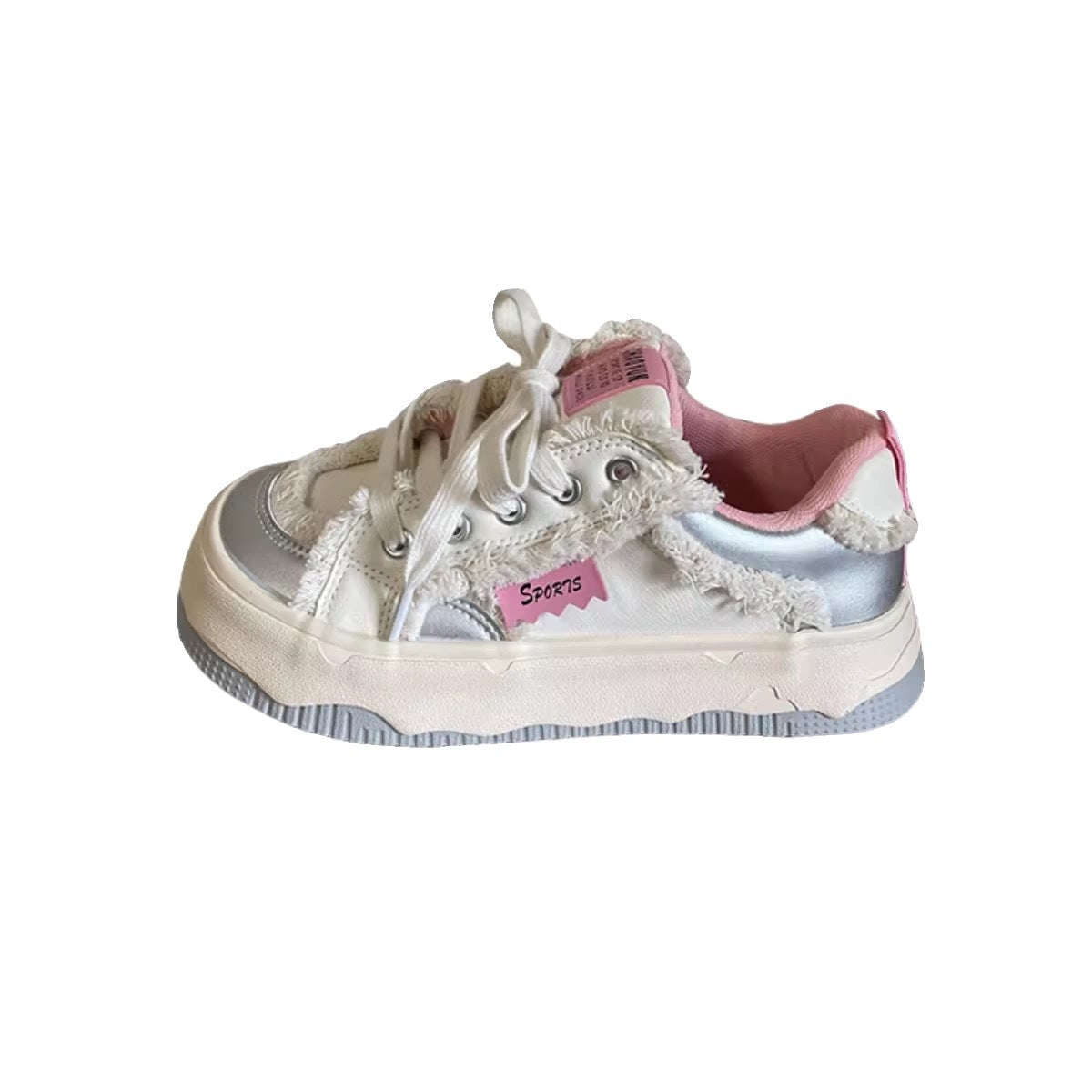 Damen Sneaker Bequem Kunstfell Trendy
