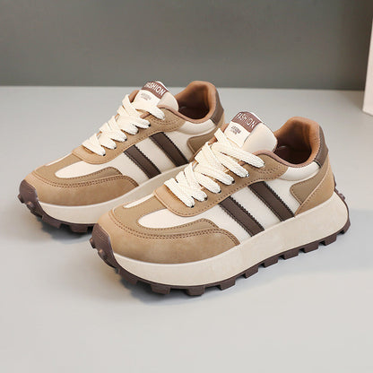 Damen Plateau Sneaker Rutschfeste Sohlen