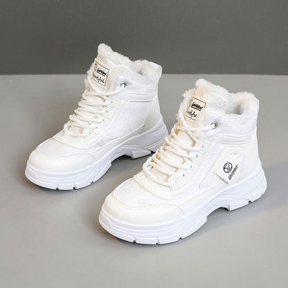 Damen Winterstiefel Hoch Kuschel-Innenfutter Rutschfest