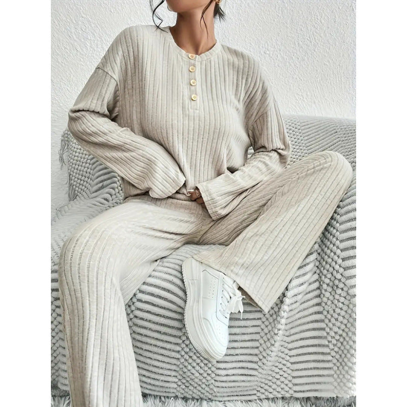 Damen Jersey Anzug Bequem Relaxed