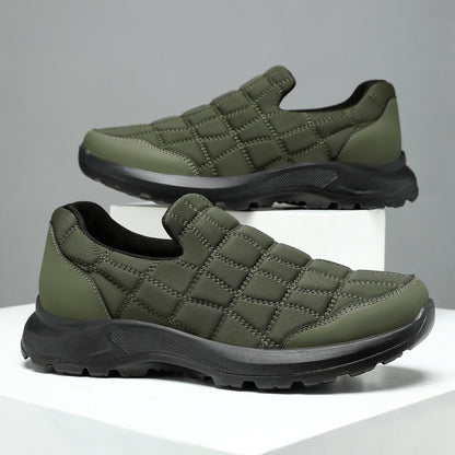 Damen Sneaker Bequem Slip-On Weiches Leder