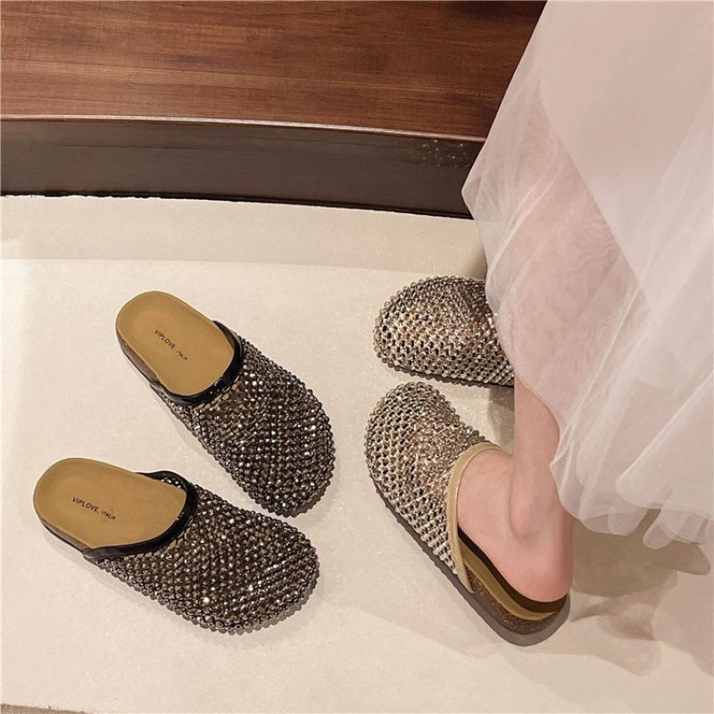 Damen Sandalen Glitzernd Sommer Schuhe