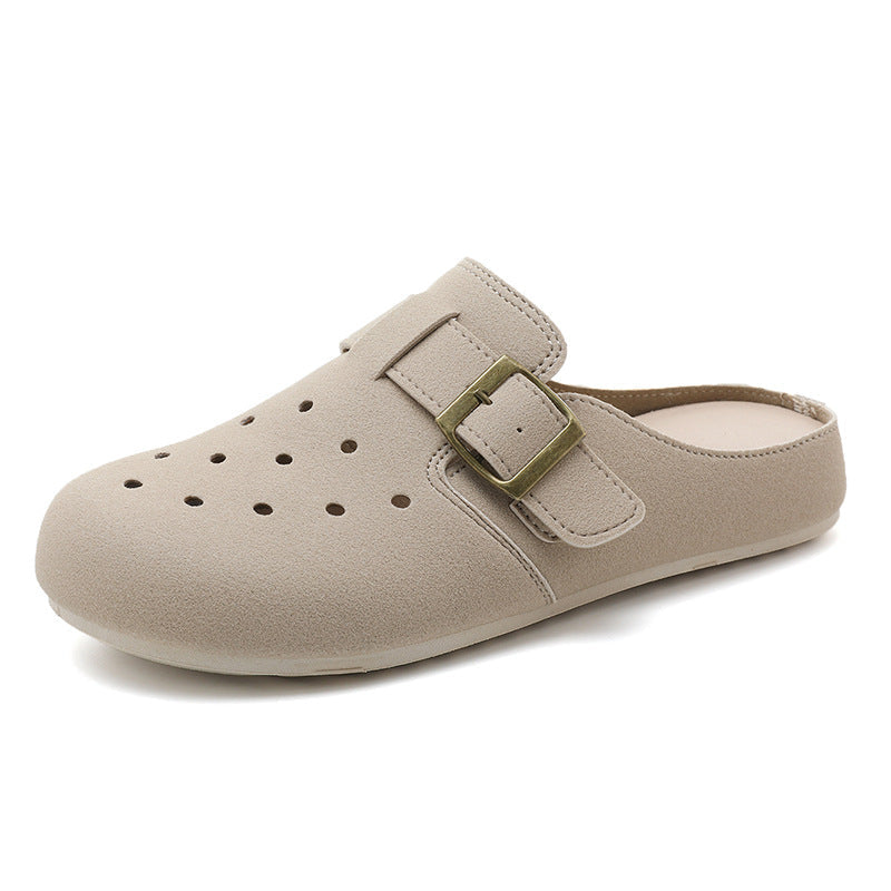 Damen Clogs Atmungsaktiv Schwarz mit Riemen - Norvielle