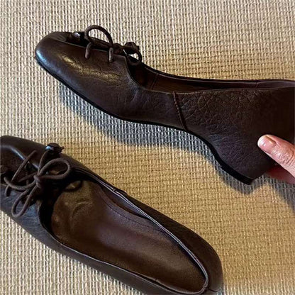 Damen Ballerinas Bequem Flexibel mit Bogen Detail