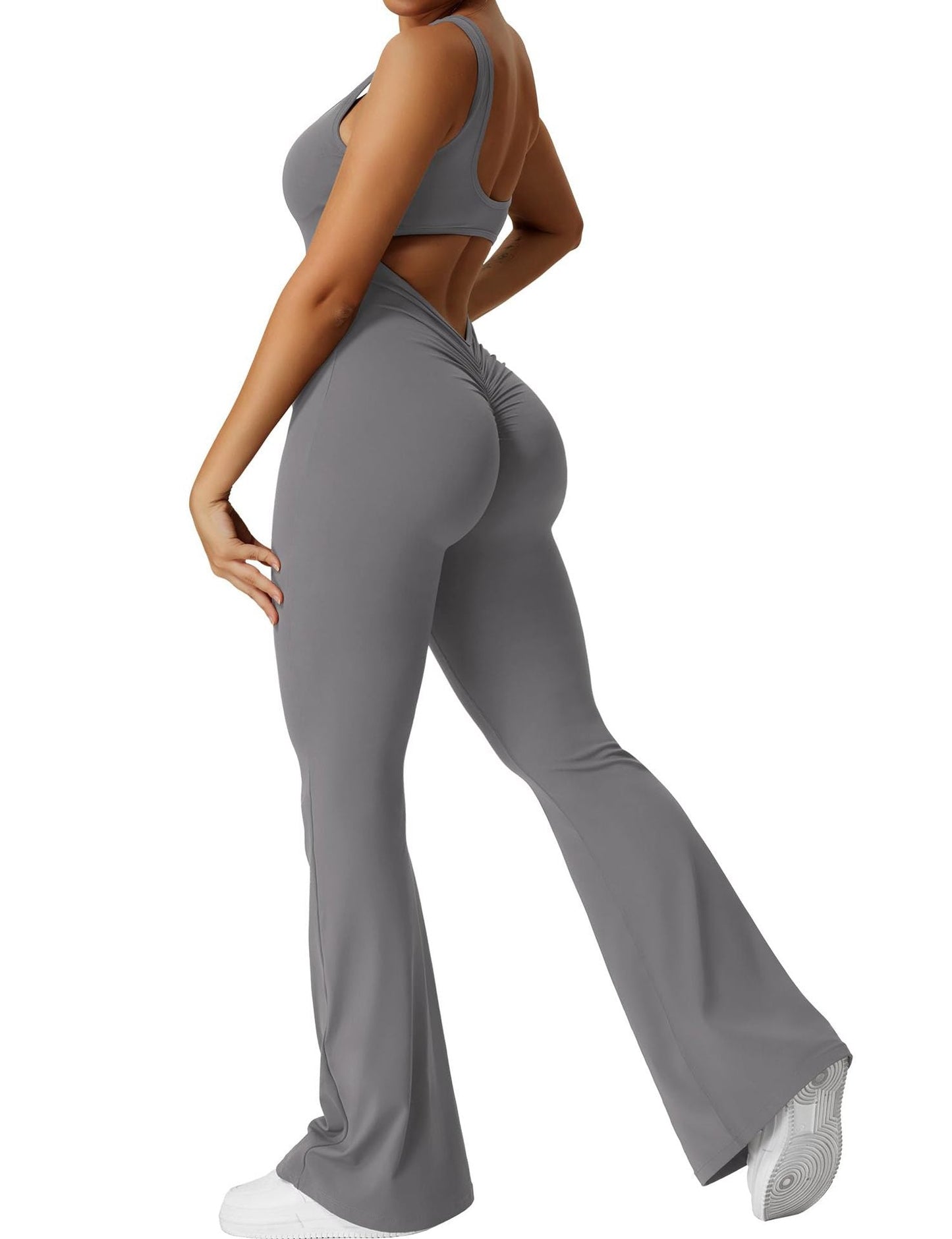 Damen Jumpsuit Rückenfrei Flare Style Sommer