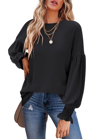 Damen Pullover mit Puffärmeln Modern Glamour