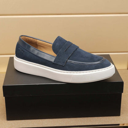 Damen Mokassin Sneaker Weiches Wildleder Bequem
