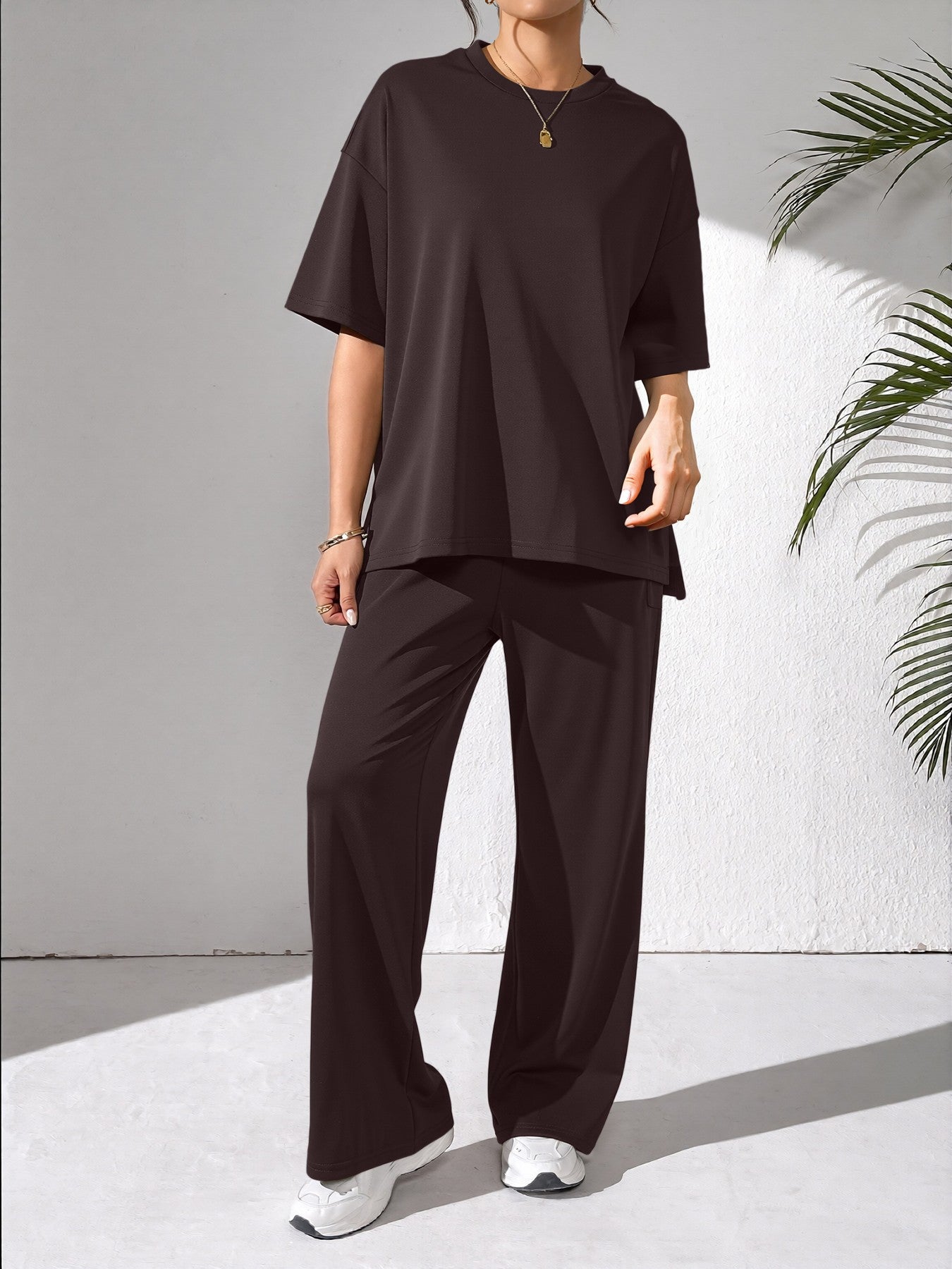 Damen Freizeit-Set Bequemes Weites Oberteil