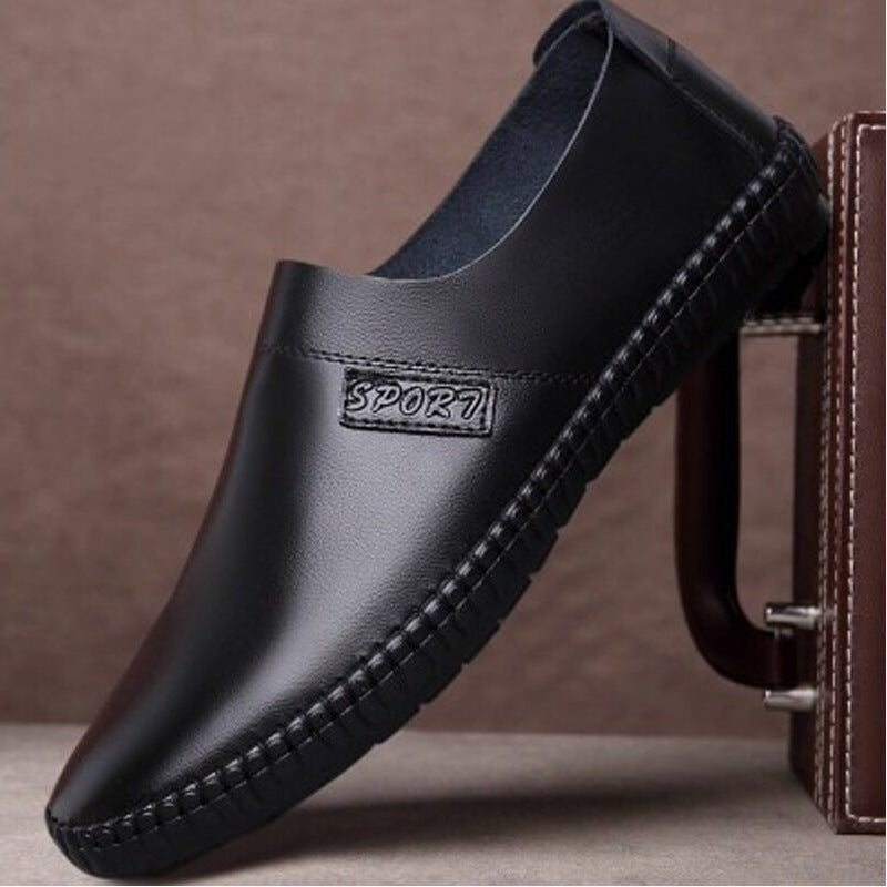 Damen Slip-On Schuhe Leder Bequem