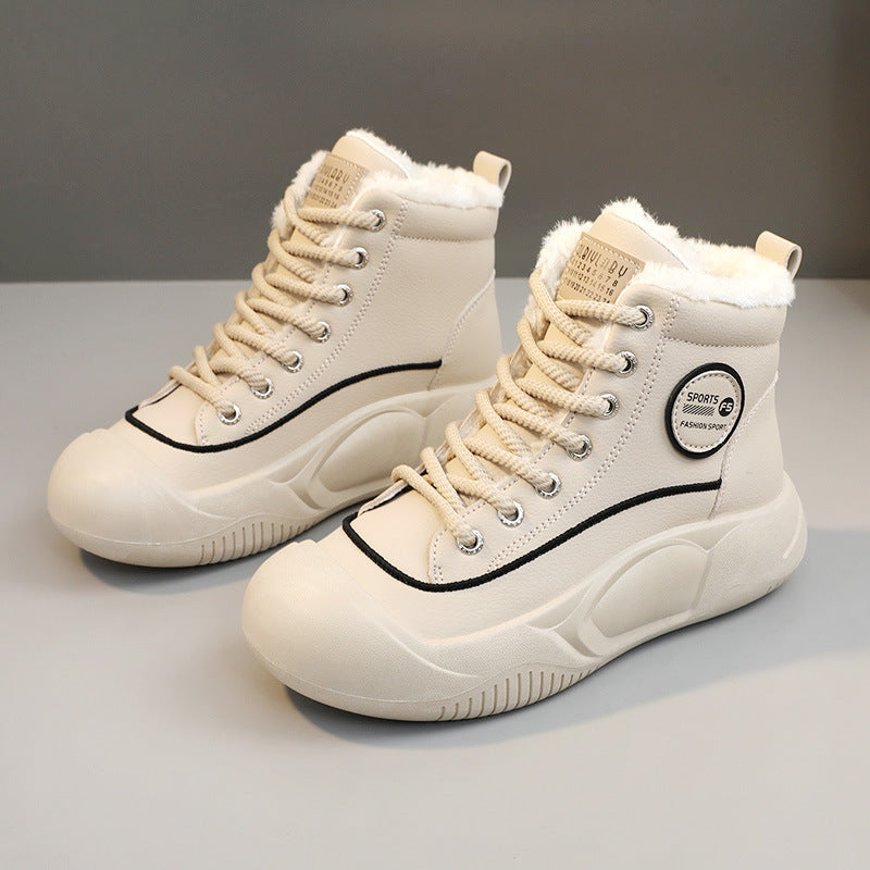 Damen Winter Sneaker Warm Isoliert Fleece Innenleben