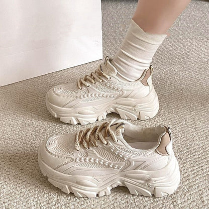 Damen Sneaker Chunky Atmungsaktiv Sportlich