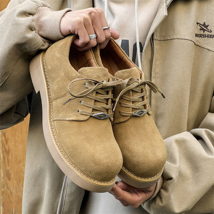 Damen Schnürschuhe Weiches Veloursleder Bequem