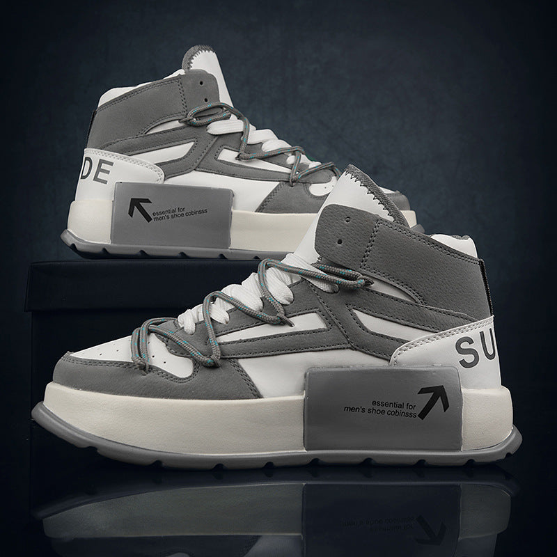 Herren High- Sneaker Sportlich Traktionssohle