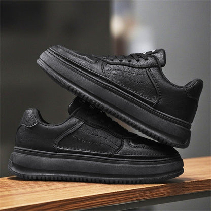 Damen Sneaker Leder Weich Laufsohle