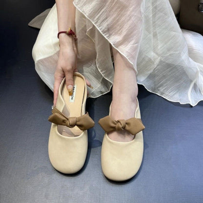 Damen Slipper Komfortabel Schleife
