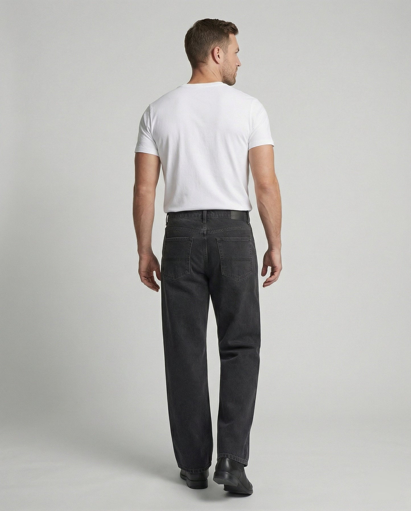 Retro Jeans Herren Used Look -Grau