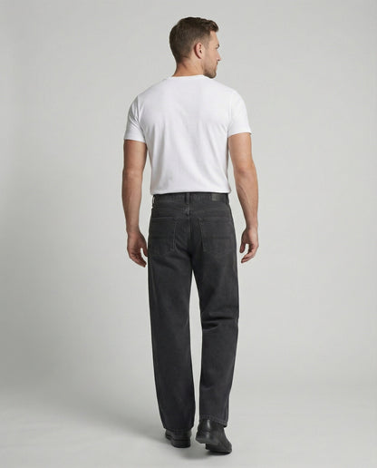 Retro Jeans Herren Used Look -Grau