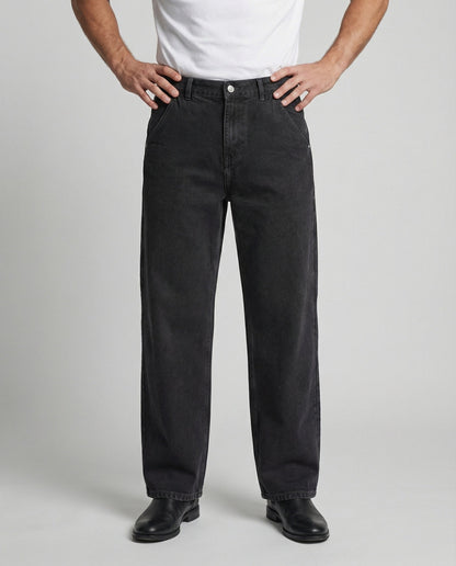 Retro Jeans Herren Used Look Schwarz-Grau - Norvielle