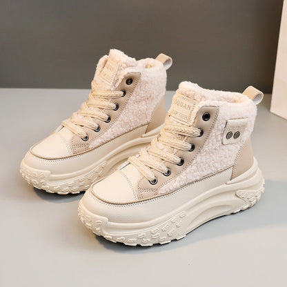 Damen High- Sneaker Warmfleece Rutschfest